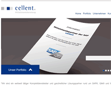 Tablet Screenshot of cellent-mittelstandsberatung.de